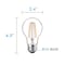 Luxrite A19 Edison LED Light Bulbs 8W (60W Equivalent) 800LM 2700K Warm White Dimmable E26 Base 6-Pack LR21612-6PK - alternate 7